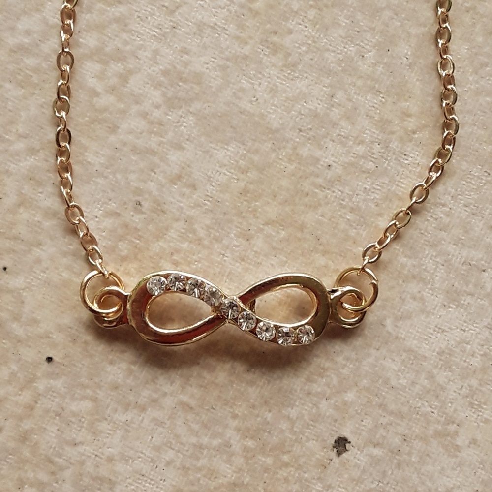 Simple Gold Infinity Bracelet - Picture 2 of 4